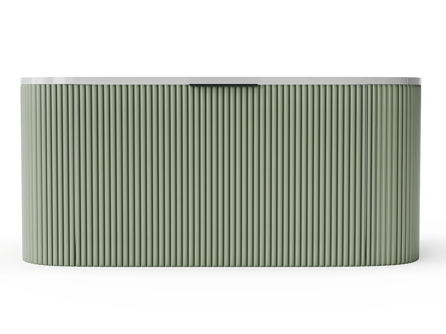 Mueble de baño para lavabo flotante- Verde mate - 100 cm - LOMERI
