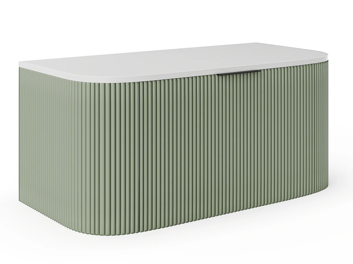 Mueble de baño para lavabo flotante- Verde mate - 100 cm - LOMERI