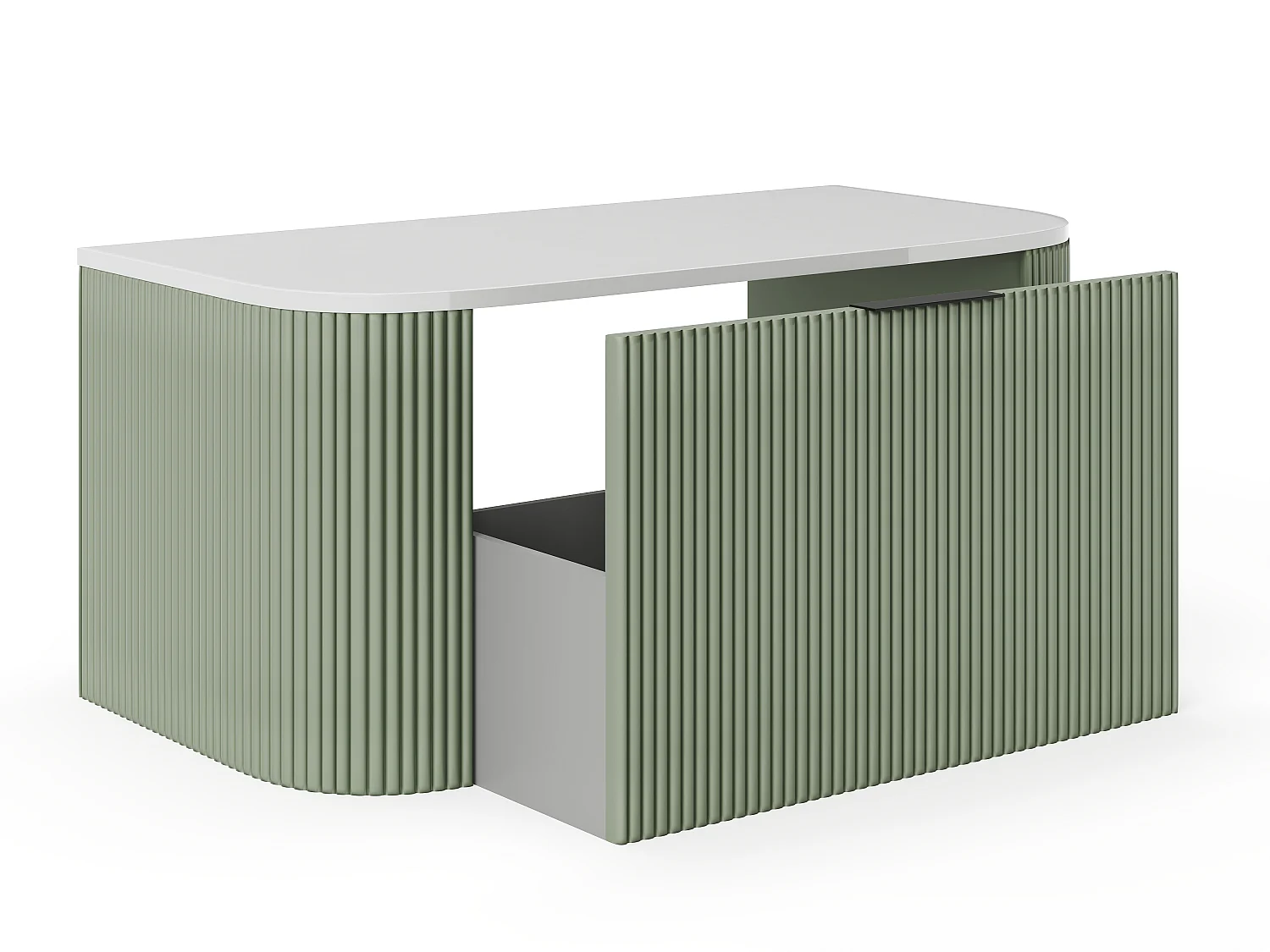 Mueble de baño para lavabo flotante- Verde mate - 100 cm - LOMERI