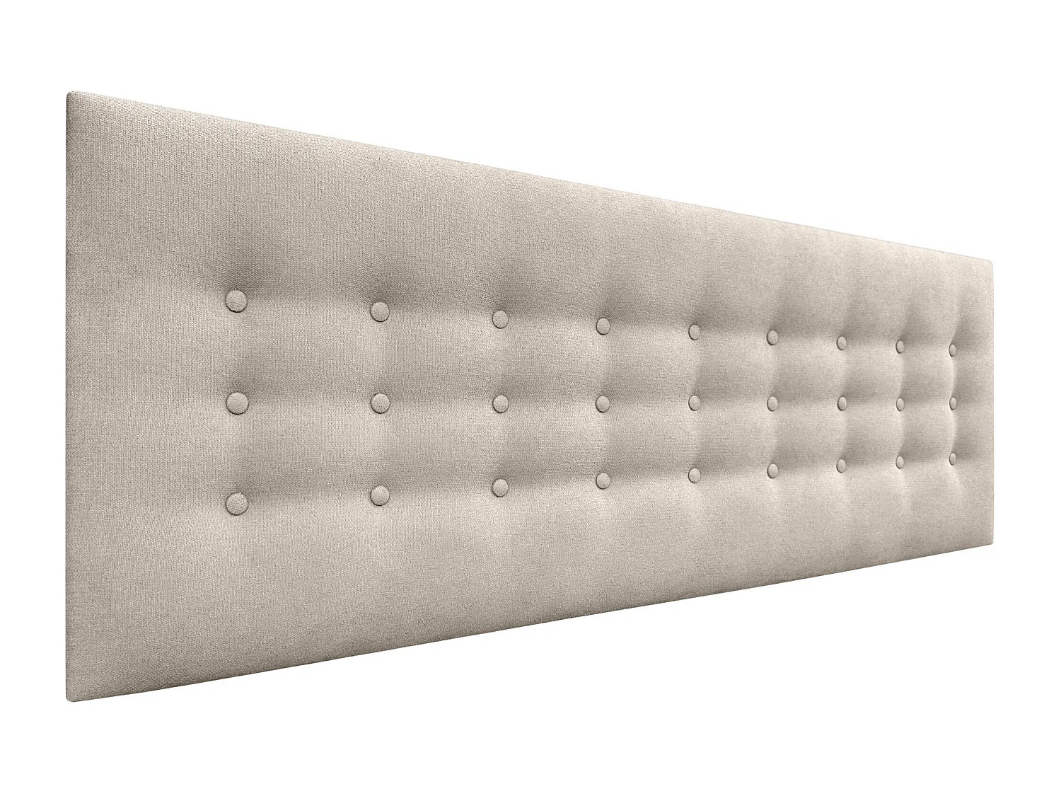 DHOME Kopfteil de Stoff ACUALINE mit 3 Knopfreihen gepolstertes luxuriöses Bettkopfteil (Beige, 145cm)