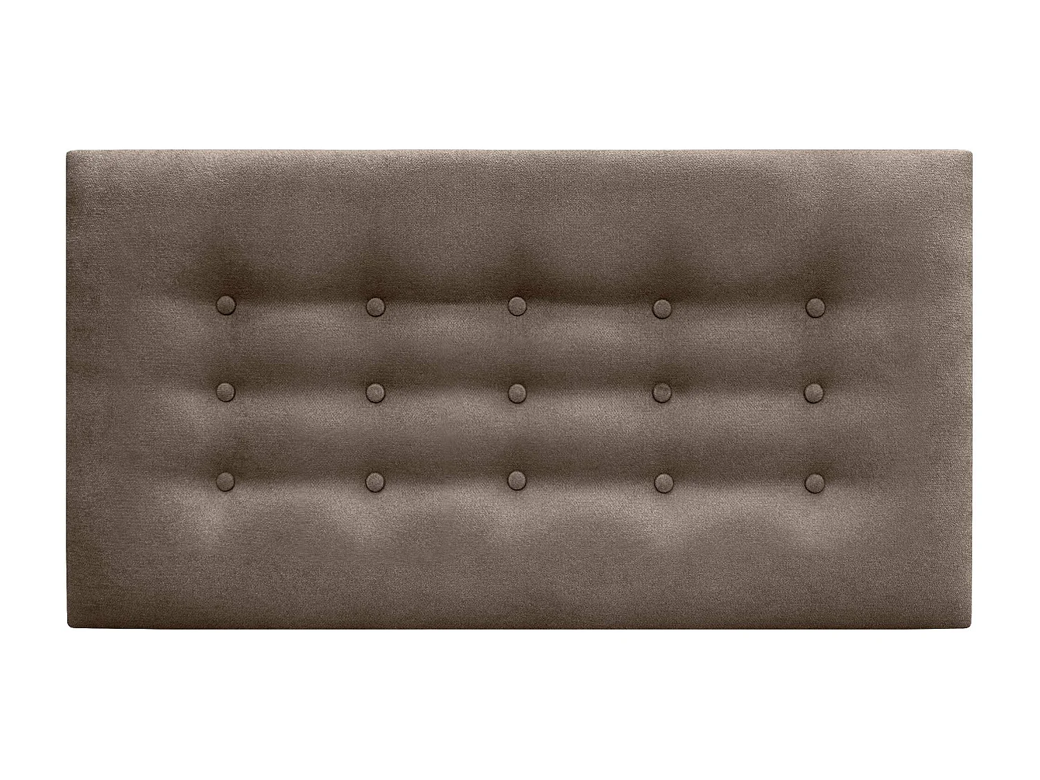 DHOME Kopfteil de Stoff ACUALINE mit 3 Knopfreihen und Beinen gepolstertes luxuriöses Bettkopfteil (Marrón, 110cm)