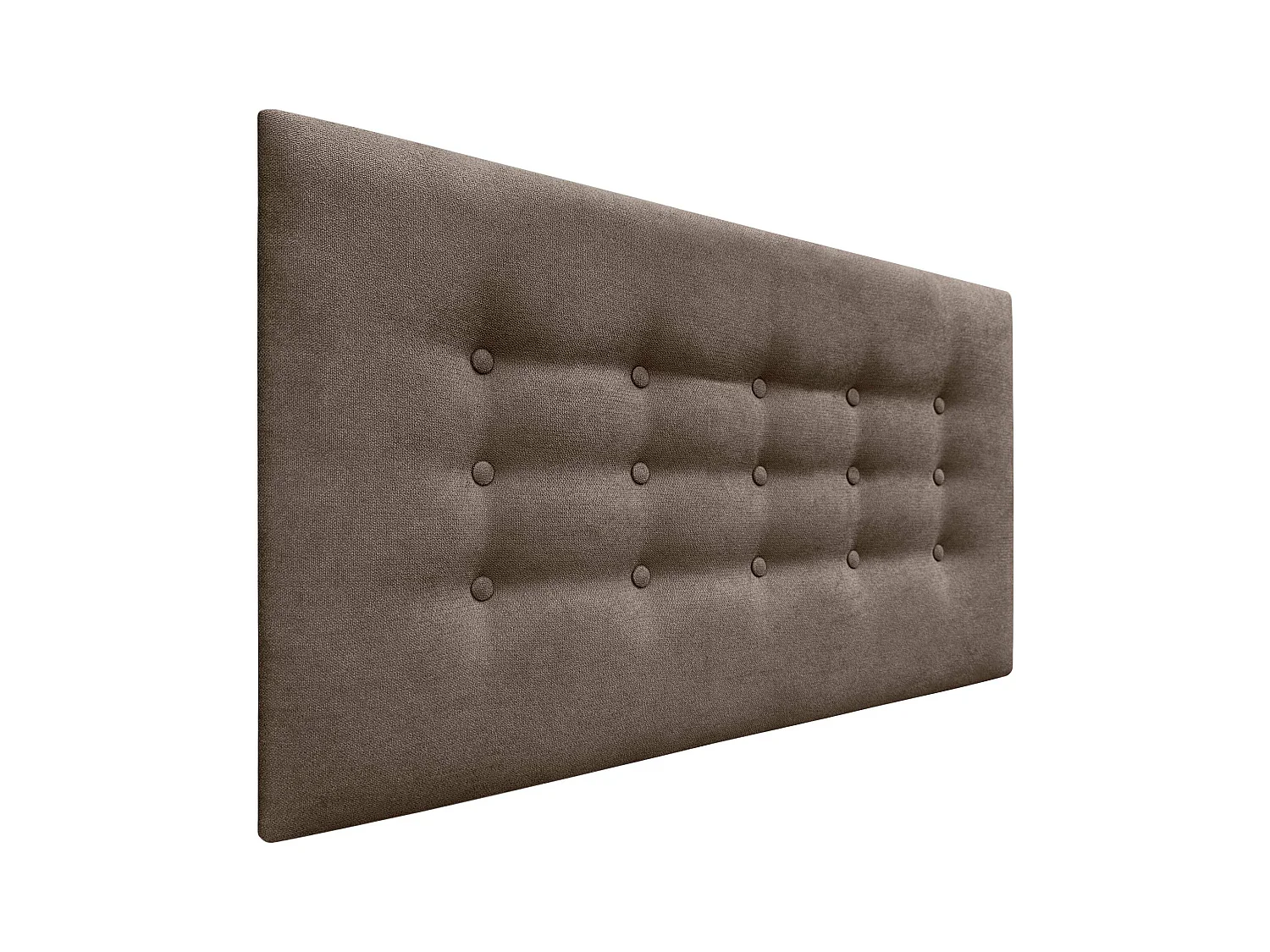 DHOME Kopfteil de Stoff ACUALINE mit 3 Knopfreihen und Beinen gepolstertes luxuriöses Bettkopfteil (Marrón, 110cm)