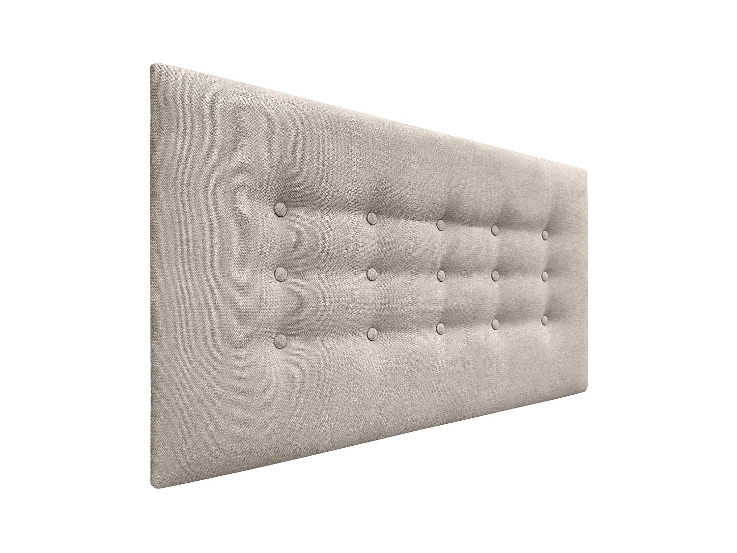 DHOME Testiera de tessuto ACUALINE con 3 file di bottoni e gambe testiera imbottita di lusso per letto (Beige, 95cm)