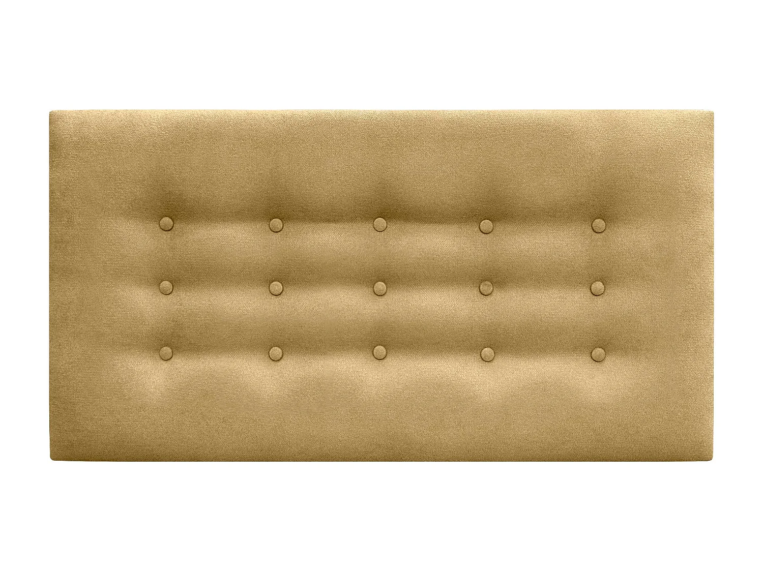 DHOME Tête de Lit en Tissu ACUALINE avec 3 Rangées de Boutons Tête de Lit Capitonnée de Luxe (Moutarde, 105cm)