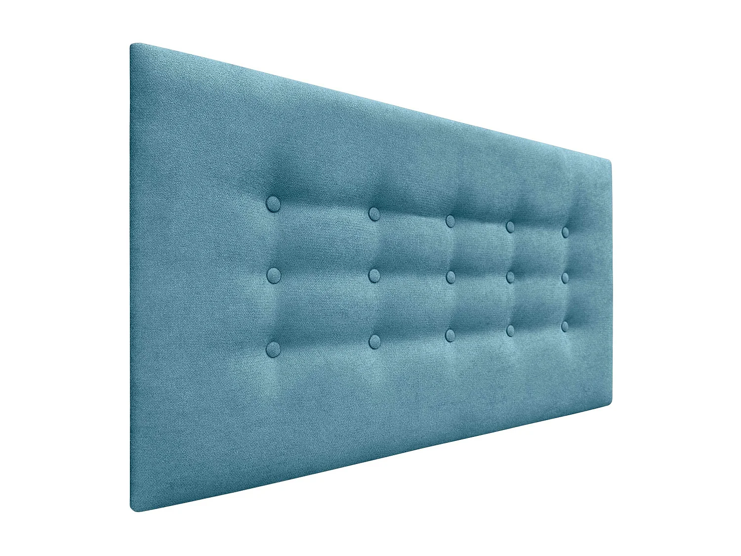 DHOME Cabeceira de Tecido ACUALINE com 3 Fileiras de Botões Cabeceira Estofada Cama de Luxo (Turquesa, 95cm)