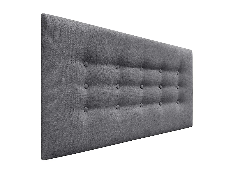 DHOME Kopfteil de Stoff ACUALINE mit 3 Knopfreihen und Beinen gepolstertes luxuriöses Bettkopfteil (Gris Ceniza, 110cm)
