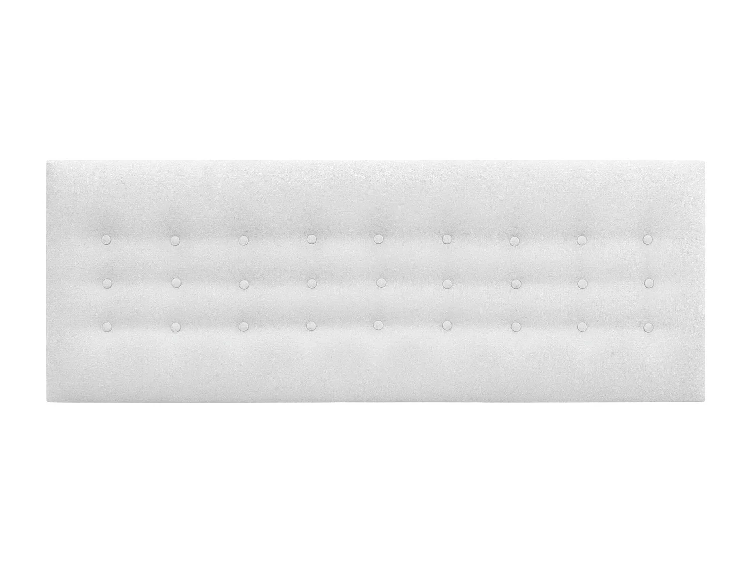 DHOME Tête de lit de tissu ACUALINE avec 3 rangées de boutons et pieds tête de lit capitonnée de luxe pour lit (Blanco, 160cm)