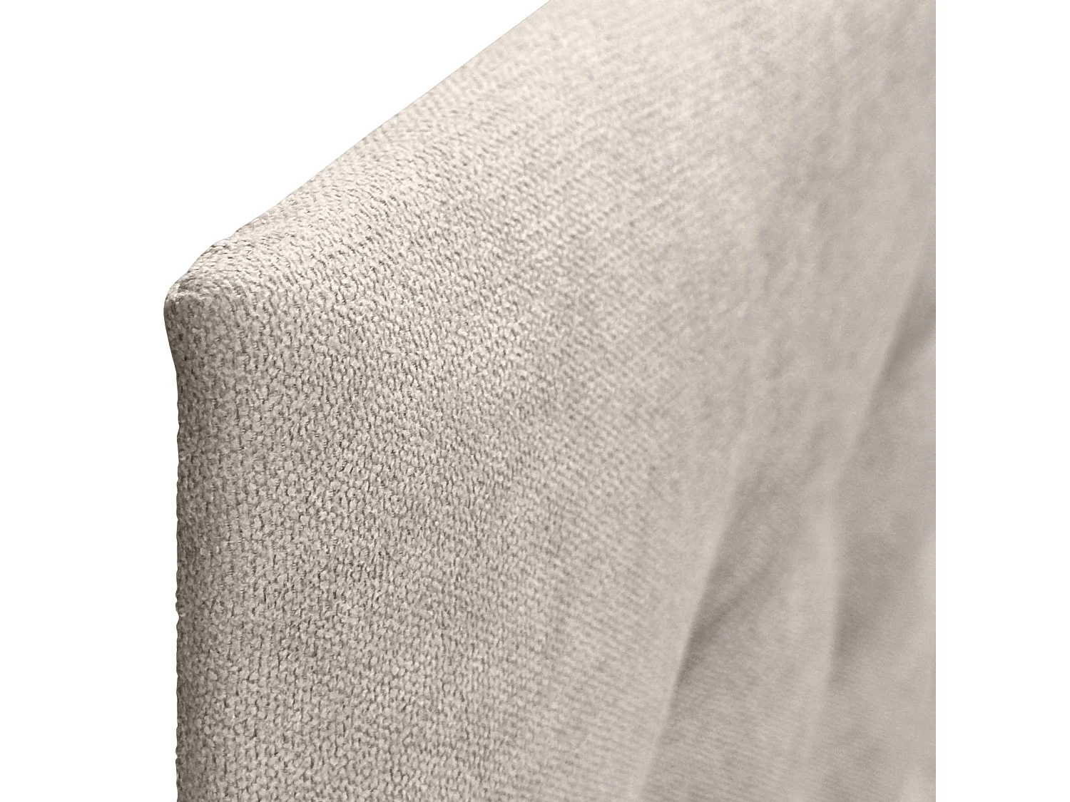 DHOME Kopfteil de Stoff ACUALINE mit 3 Knopfreihen und Beinen gepolstertes luxuriöses Bettkopfteil (Beige, 110cm)