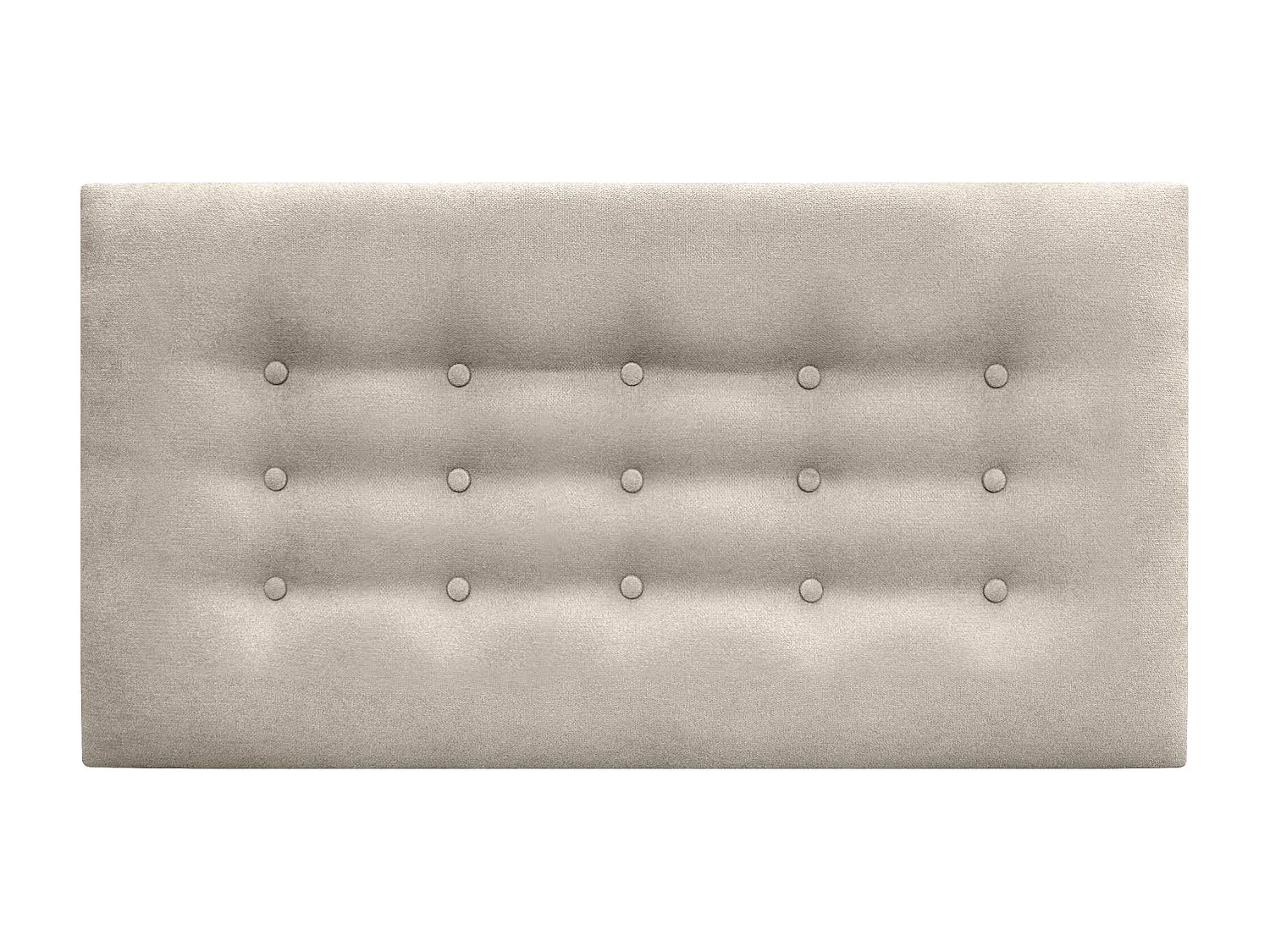 DHOME Tête de Lit en Tissu ACUALINE avec 3 Rangées de Boutons Tête de Lit Capitonnée de Luxe (Beige, 105cm)