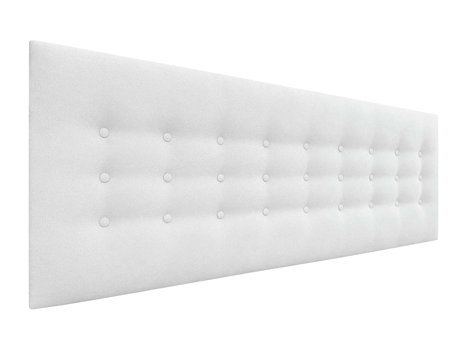DHOME Tête de Lit en Tissu ACUALINE avec 3 Rangées de Boutons Tête de Lit Capitonnée de Luxe (Blanc, 150cm)