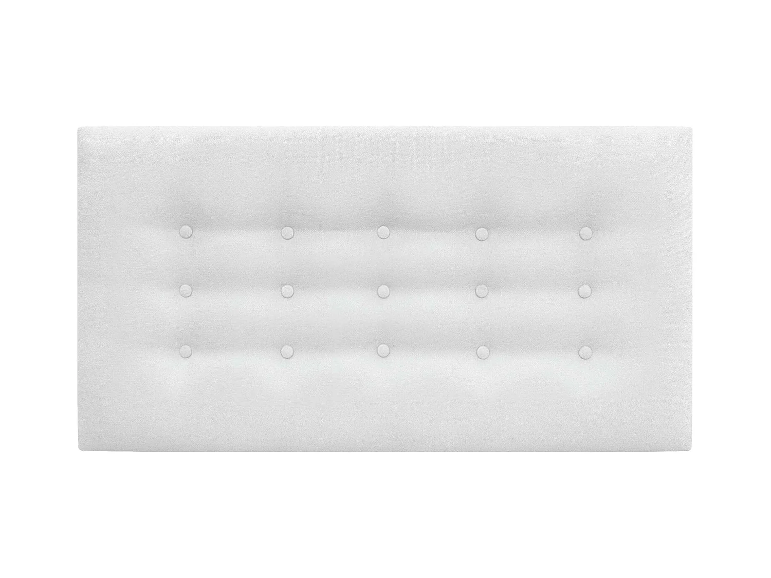 DHOME Kopfteil de Stoff ACUALINE mit 3 Knopfreihen und Beinen gepolstertes luxuriöses Bettkopfteil (Blanco, 95cm)