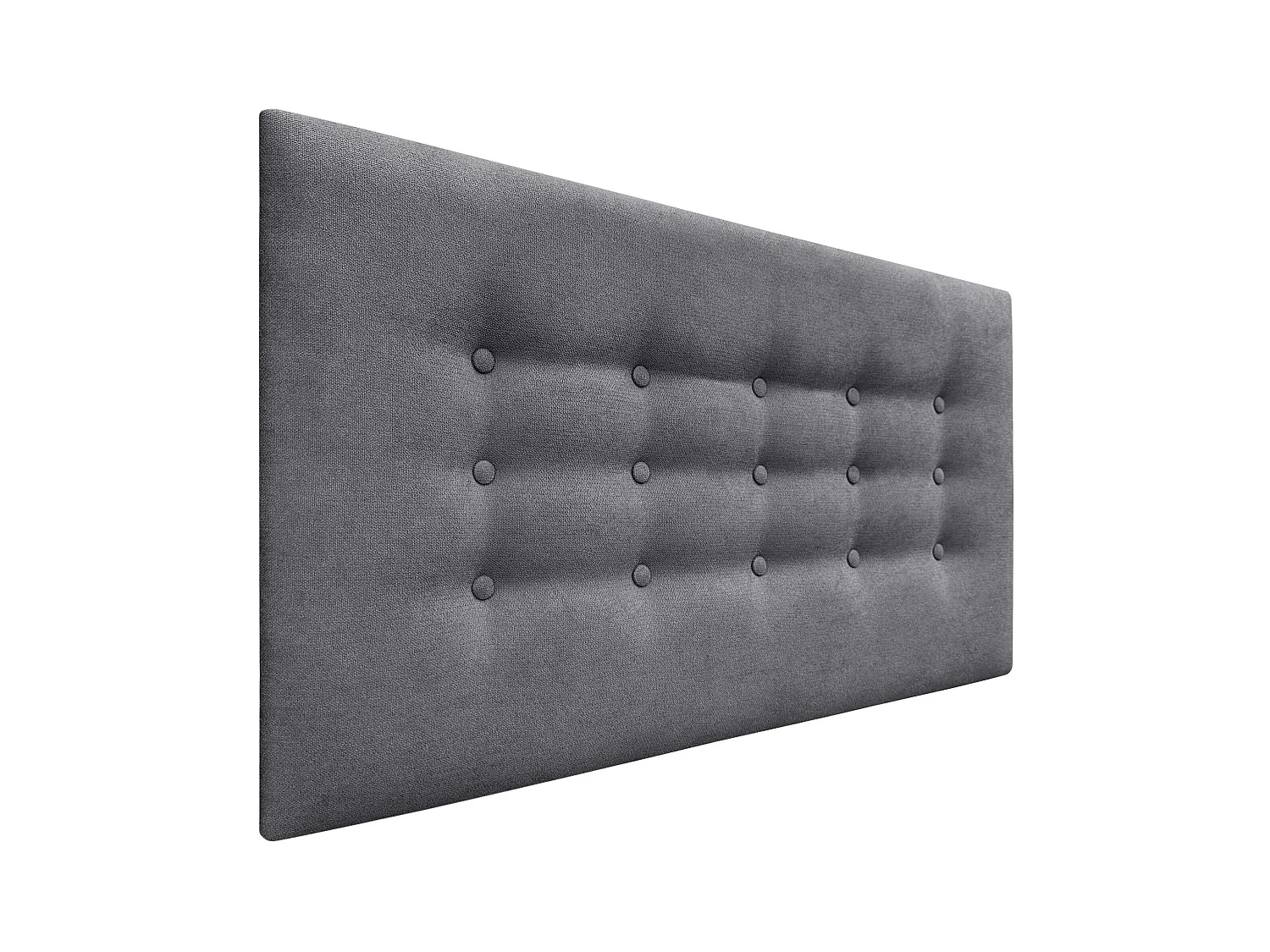 DHOME Testiera in Tessuto ACUALINE con 3 File di Bottoni Testiera Imbottita Letto di Lusso (Gris Ceniza, 105cm)