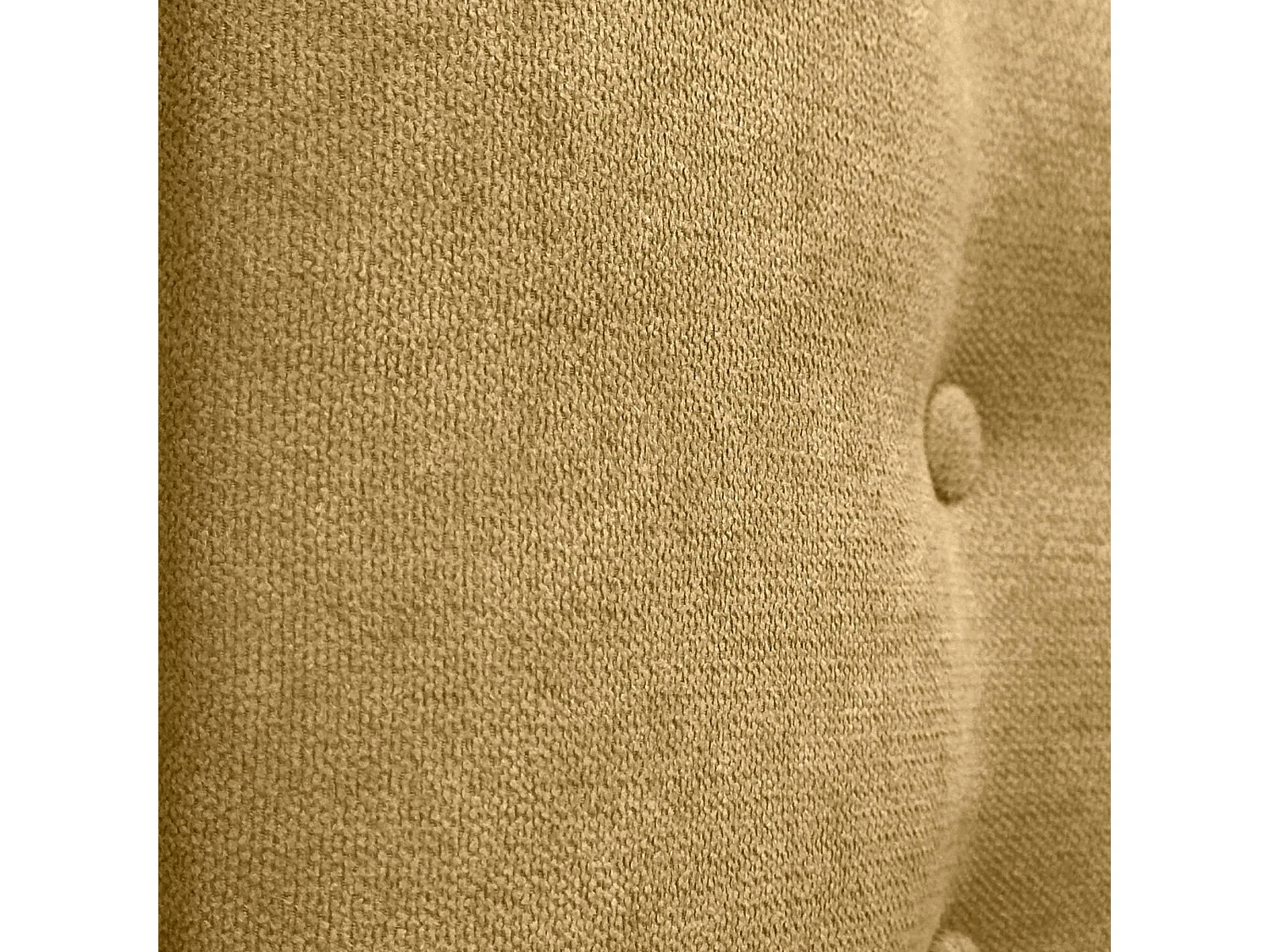 DHOME Tête de lit de tissu ACUALINE avec 3 rangées de boutons et pieds tête de lit capitonnée de luxe pour lit (Mostaza, 110cm)