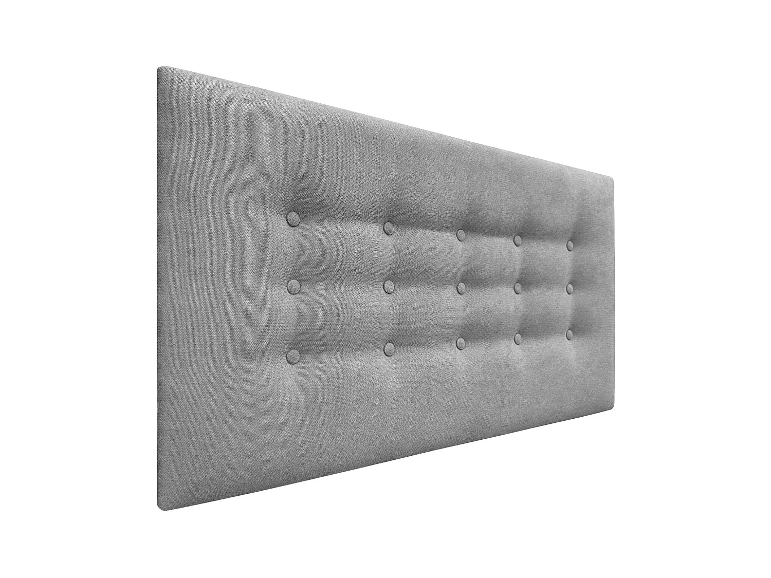 DHOME Kopfteil de Stoff ACUALINE mit 3 Knopfreihen und Beinen gepolstertes luxuriöses Bettkopfteil (Gris, 95cm)