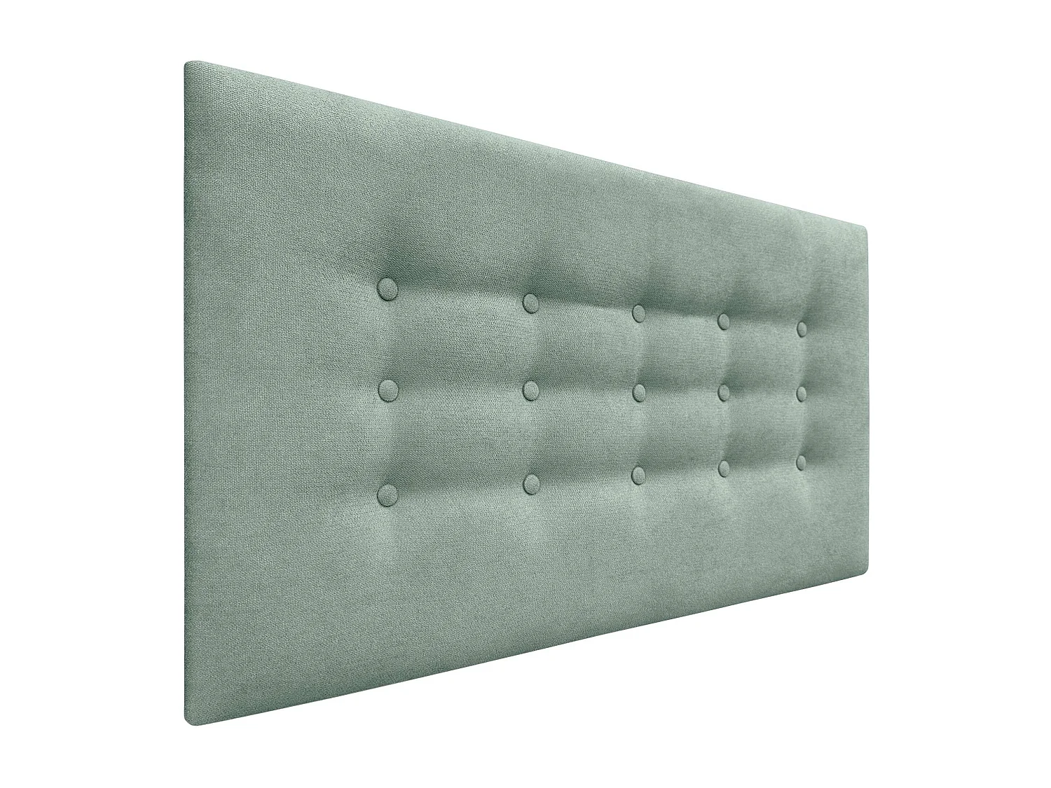 DHOME Cabeceira de Tecido ACUALINE com 3 Fileiras de Botões Cabeceira Estofada Cama de Luxo (Verde Água, 105cm)