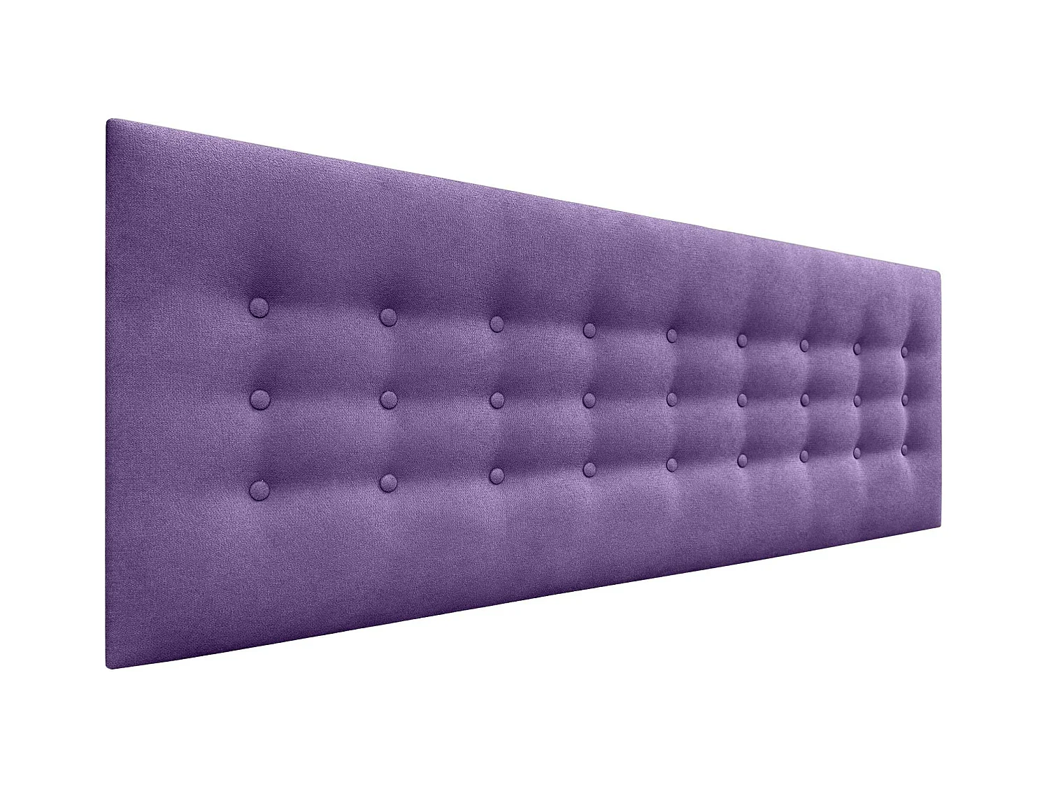 DHOME Kopfteil de Stoff ACUALINE mit 3 Knopfreihen und Beinen gepolstertes luxuriöses Bettkopfteil (Lila, 135cm)