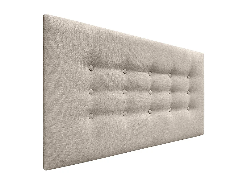 DHOME Kopfteil de Stoff ACUALINE mit 3 Knopfreihen gepolstertes luxuriöses Bettkopfteil (Beige, 90cm)