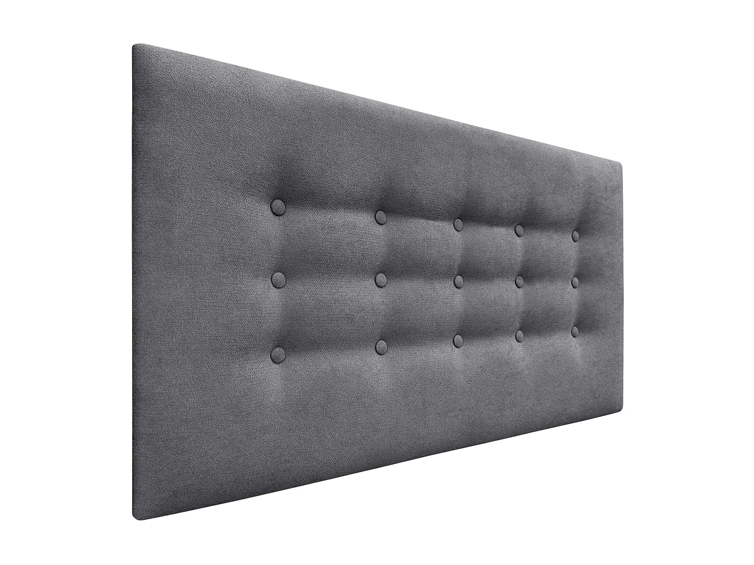 DHOME Kopfteil de Stoff ACUALINE mit 3 Knopfreihen und Beinen gepolstertes luxuriöses Bettkopfteil (Gris Ceniza, 90cm)