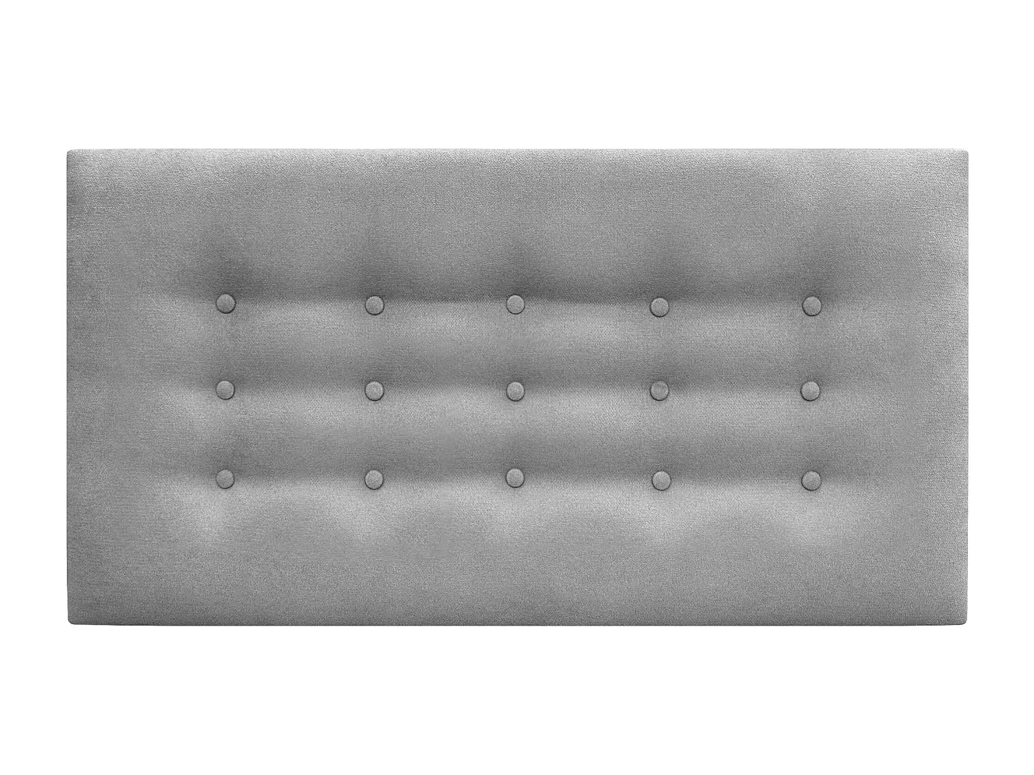 DHOME Tête de lit de tissu ACUALINE avec 3 rangées de boutons et pieds tête de lit capitonnée de luxe pour lit (Gris, 90cm)