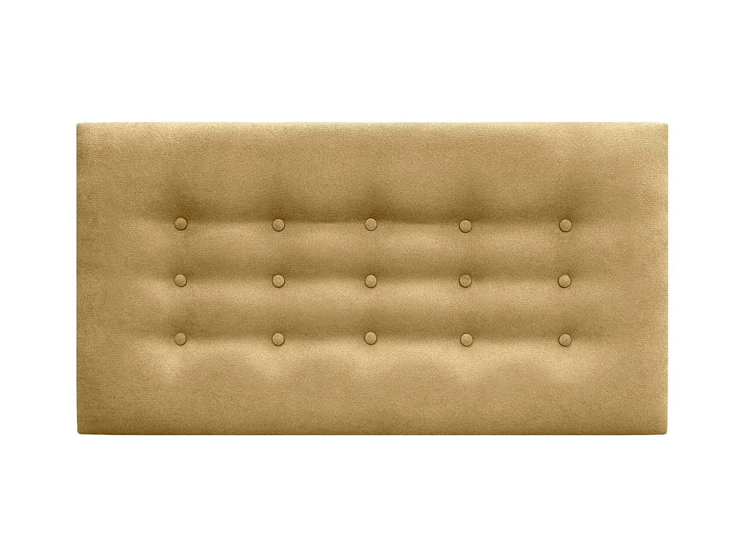 DHOME Kopfteil de Stoff ACUALINE mit 3 Knopfreihen und Beinen gepolstertes luxuriöses Bettkopfteil (Mostaza, 90cm)