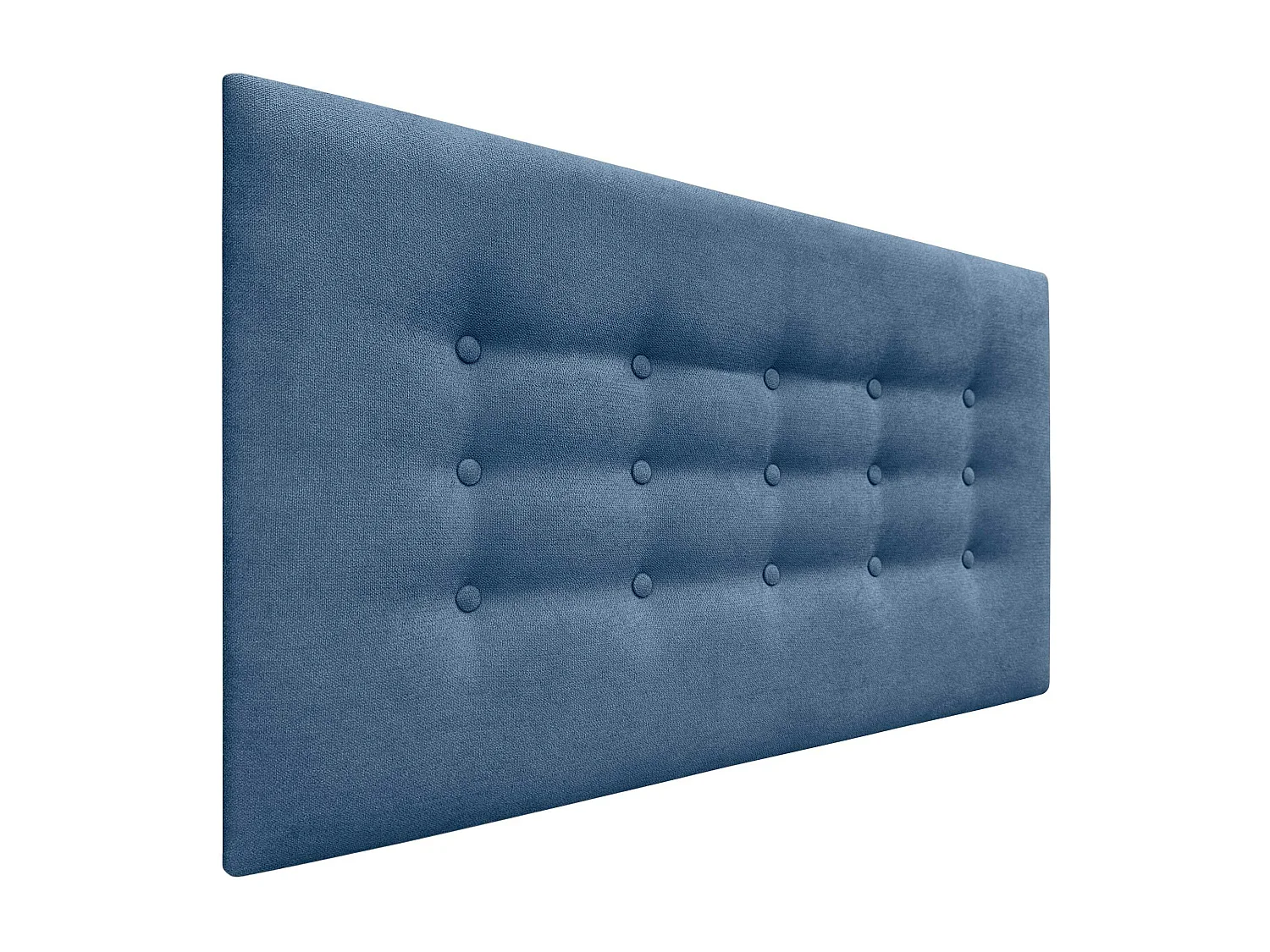 DHOME Kopfteil de Stoff ACUALINE mit 3 Knopfreihen und Beinen gepolstertes luxuriöses Bettkopfteil (Azul, 110cm)