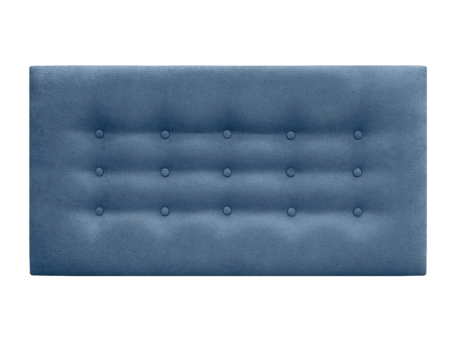 DHOME Kopfteil de Stoff ACUALINE mit 3 Knopfreihen und Beinen gepolstertes luxuriöses Bettkopfteil (Azul, 110cm)