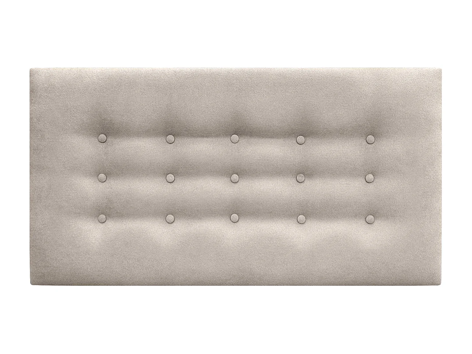 DHOME Kopfteil de Stoff ACUALINE mit 3 Knopfreihen und Beinen gepolstertes luxuriöses Bettkopfteil (Beige, 90cm)