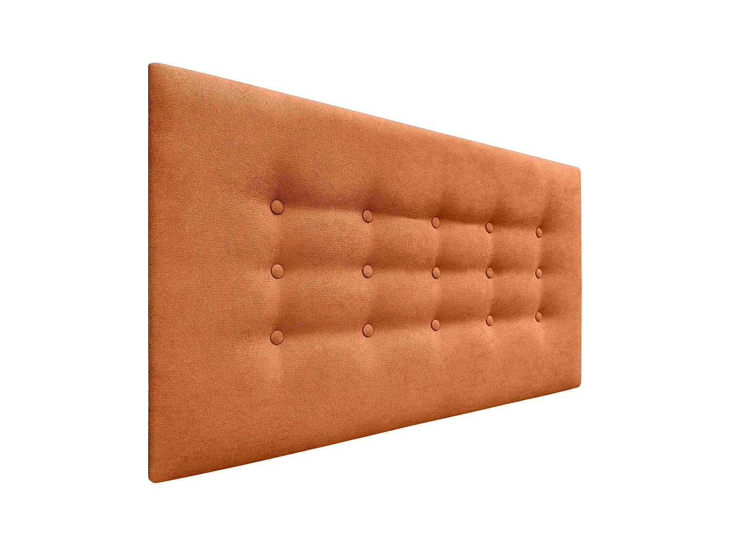 DHOME Kopfteil de Stoff ACUALINE mit 3 Knopfreihen und Beinen gepolstertes luxuriöses Bettkopfteil (Negro, 110cm)