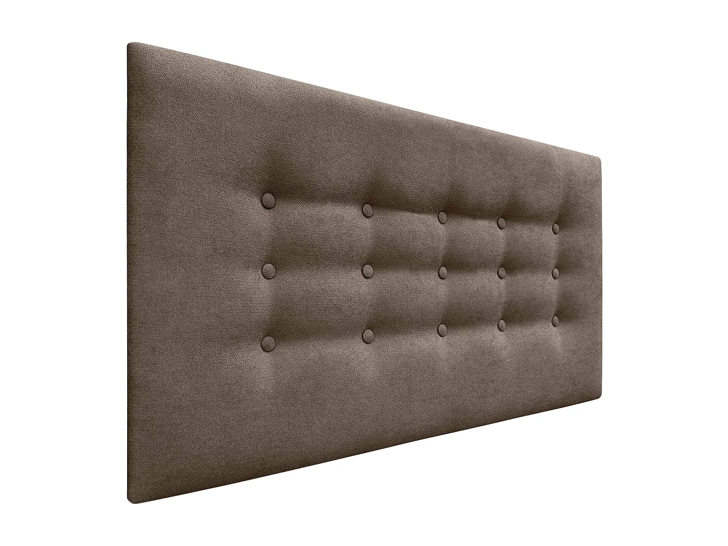 DHOME Kopfteil de Stoff ACUALINE mit 3 Knopfreihen gepolstertes luxuriöses Bettkopfteil (Marrón, 105cm)