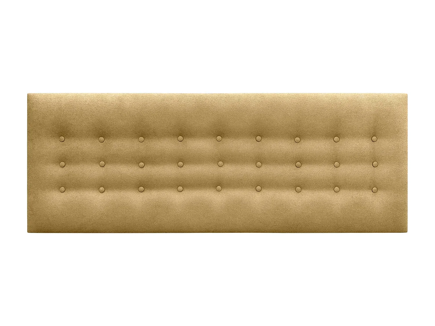 DHOME Tête de Lit en Tissu ACUALINE avec 3 Rangées de Boutons Tête de Lit Capitonnée de Luxe (Moutarde, 145cm)