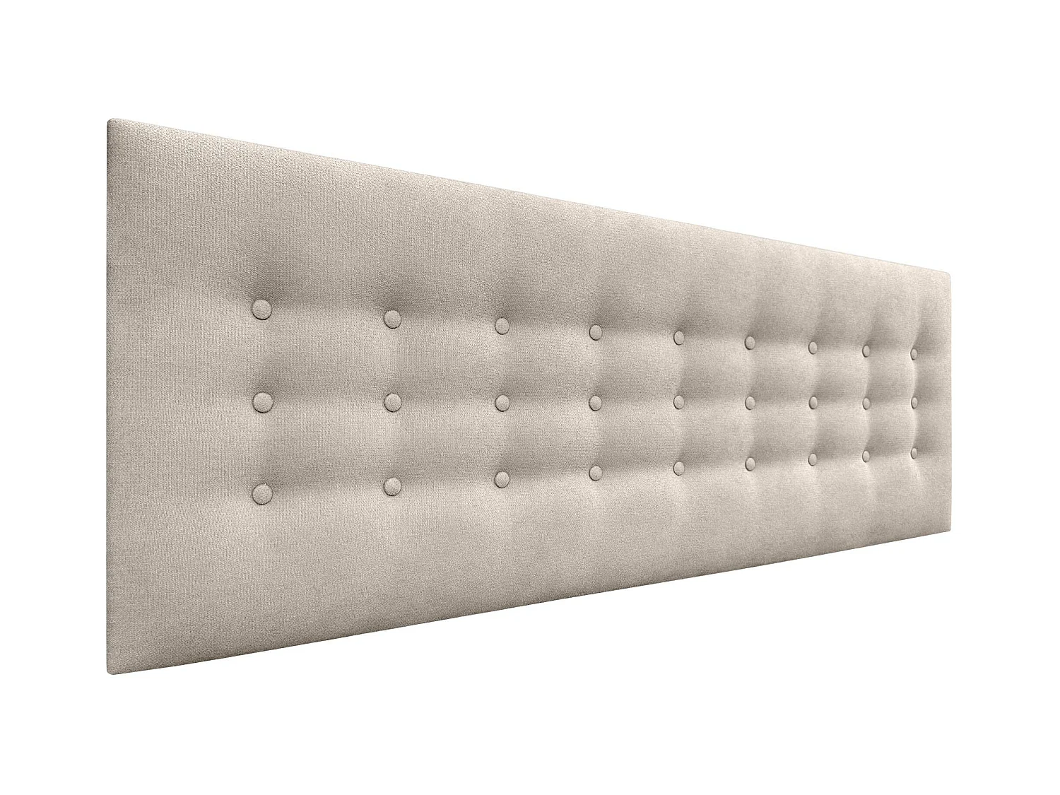 DHOME Kopfteil de Stoff ACUALINE mit 3 Knopfreihen und Beinen gepolstertes luxuriöses Bettkopfteil (Beige, 150cm)