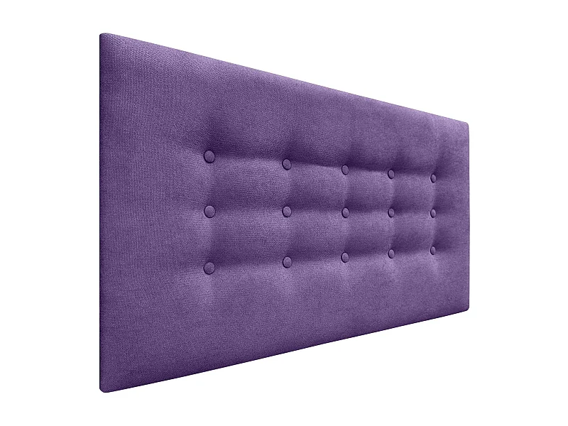 DHOME Tête de lit de tissu ACUALINE avec 3 rangées de boutons et pieds tête de lit capitonnée de luxe pour lit (Lila, 95cm)