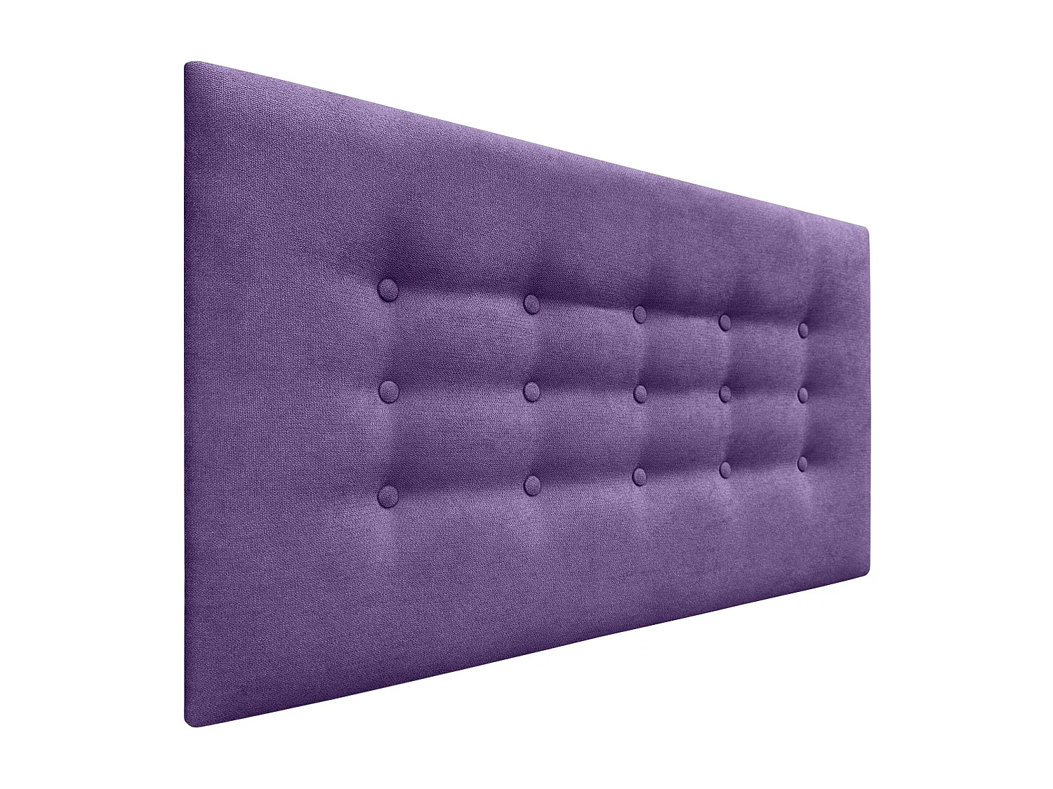 DHOME Kopfteil de Stoff ACUALINE mit 3 Knopfreihen und Beinen gepolstertes luxuriöses Bettkopfteil (Lila, 95cm)