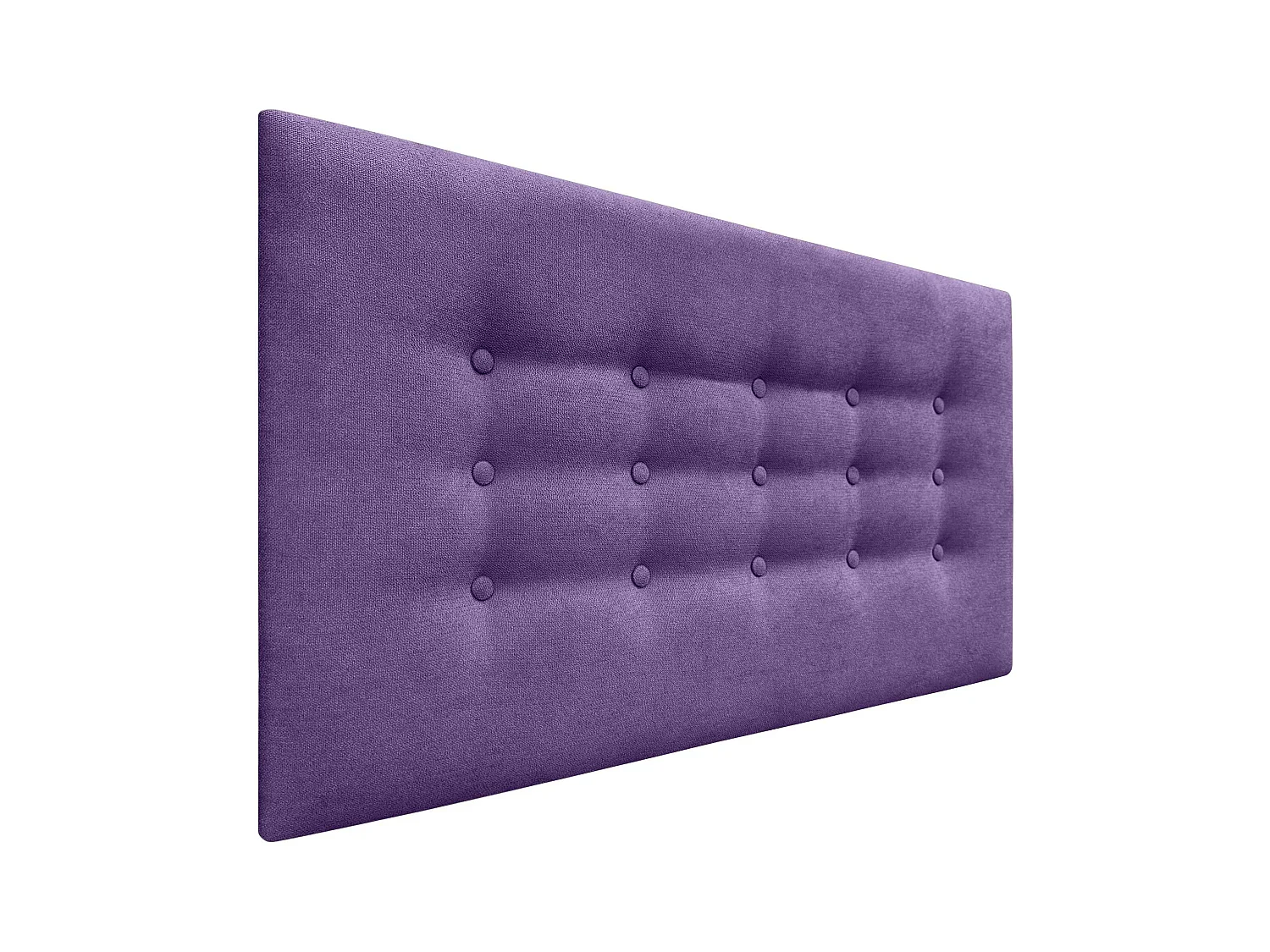 DHOME Kopfteil de Stoff ACUALINE mit 3 Knopfreihen und Beinen gepolstertes luxuriöses Bettkopfteil (Lila, 90cm)