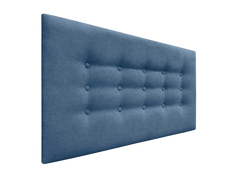 DHOME Testiera in Tessuto ACUALINE con 3 File di Bottoni Testiera Imbottita Letto di Lusso (Blu, 110cm)