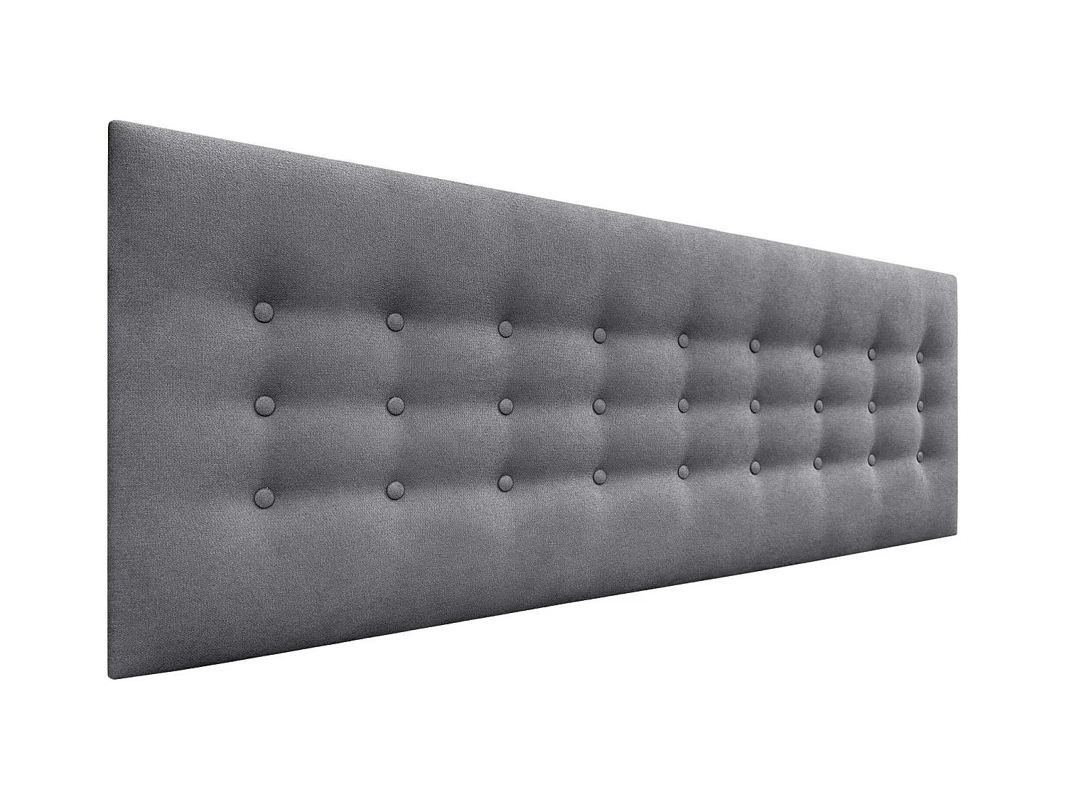 DHOME Kopfteil de Stoff ACUALINE mit 3 Knopfreihen und Beinen gepolstertes luxuriöses Bettkopfteil (Gris Ceniza, 160cm)