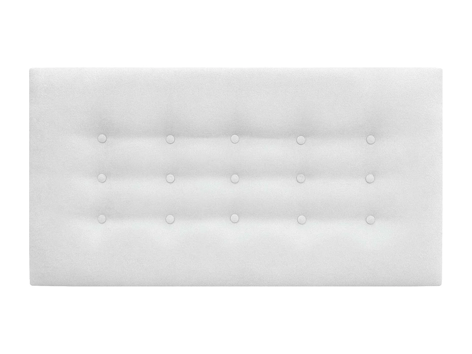 DHOME Tête de lit de tissu ACUALINE avec 3 rangées de boutons et pieds tête de lit capitonnée de luxe pour lit (Blanco, 105cm)
