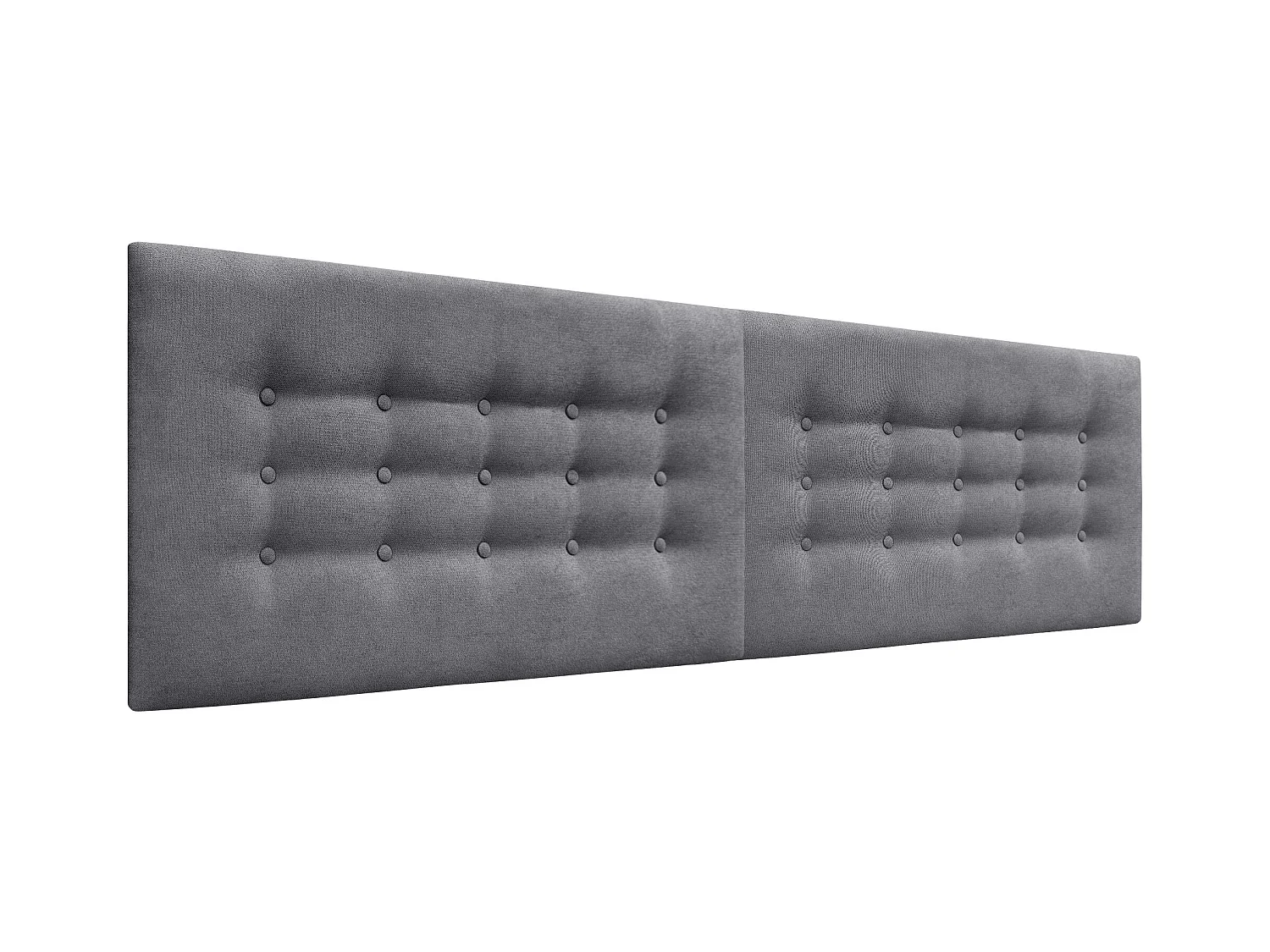 DHOME Testiera in Tessuto ACUALINE con 3 File di Bottoni Testiera Imbottita Letto di Lusso (Gris Ceniza, 190cm (2 pezzi))