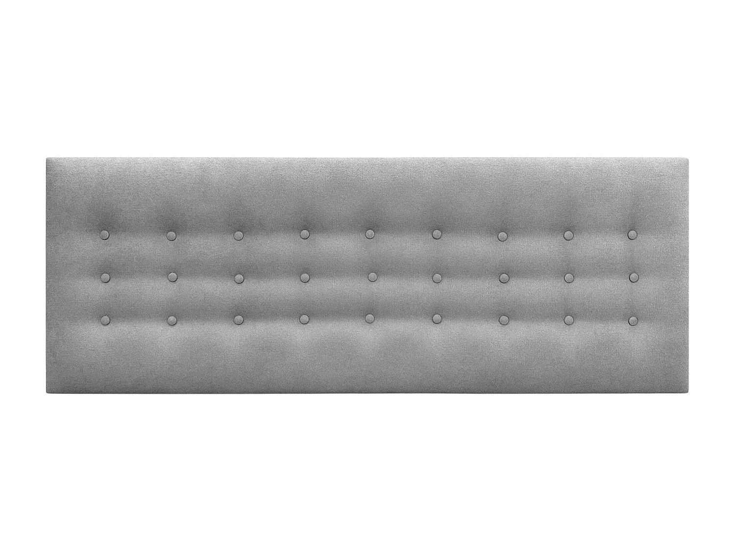 DHOME Hoofdbord de stof ACUALINE met 3 rijen knopen en poten gepolsterd luxe hoofdbord voor bed (Gris, 150cm)