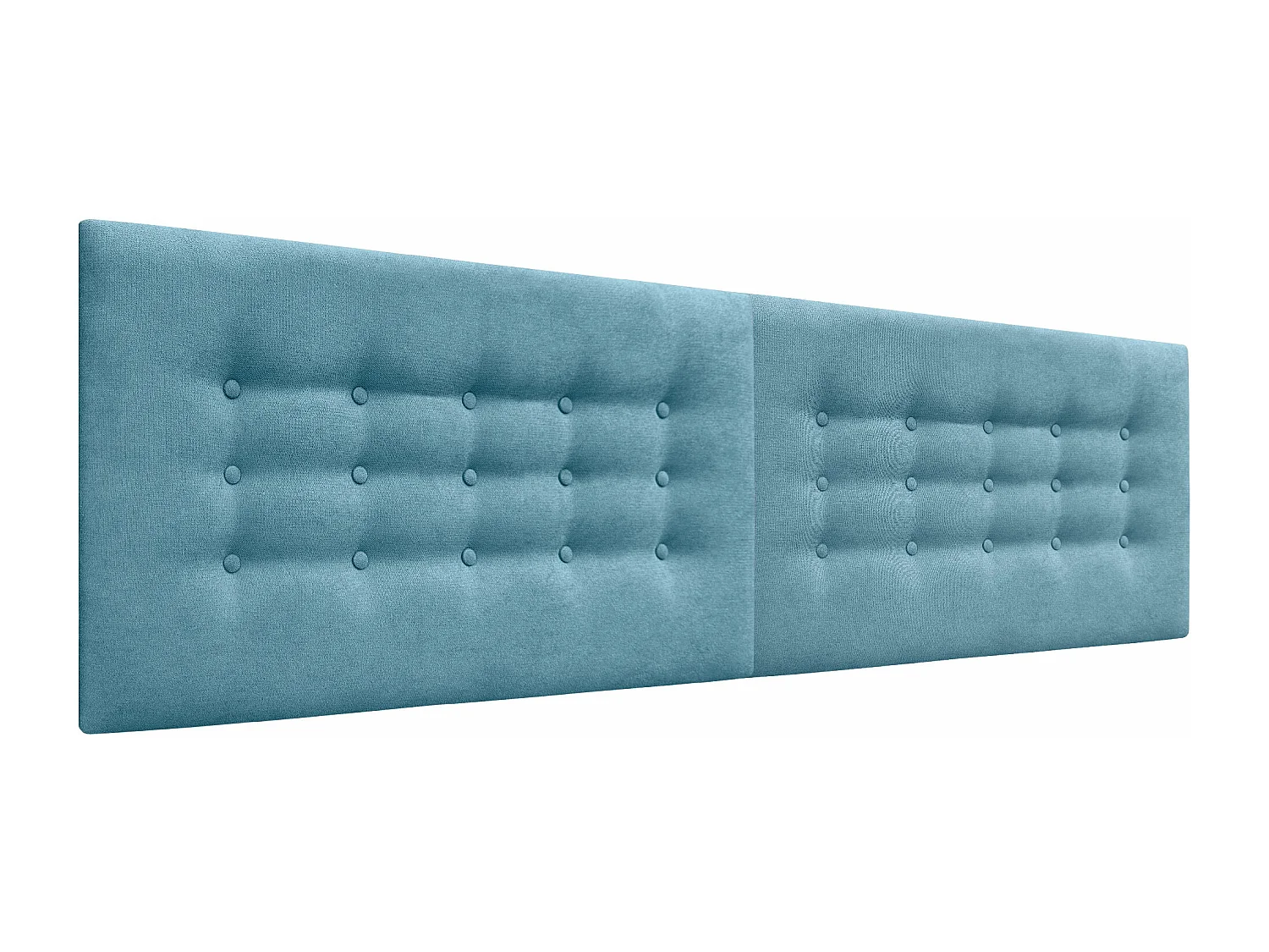 DHOME Tête de Lit en Tissu ACUALINE avec 3 Rangées de Boutons Tête de Lit Capitonnée de Luxe (Turquoise, 210cm (2 pièces))