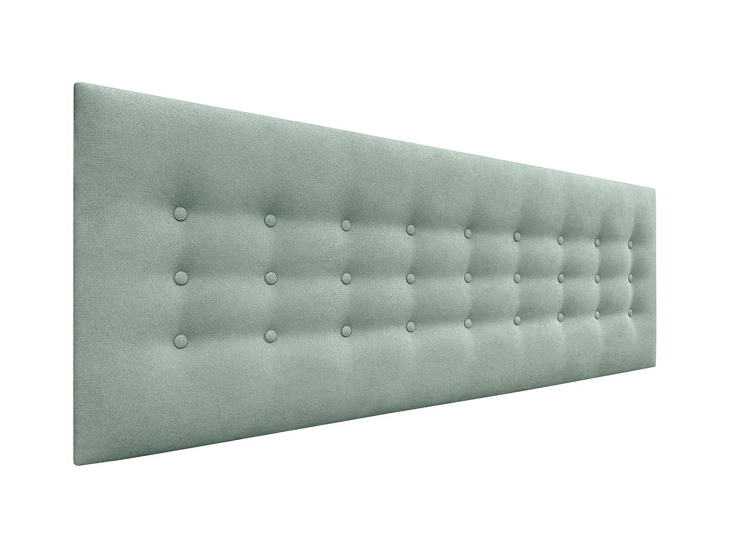 DHOME Tête de Lit en Tissu ACUALINE avec 3 Rangées de Boutons Tête de Lit Capitonnée de Luxe (Vert d’eau, 150cm)