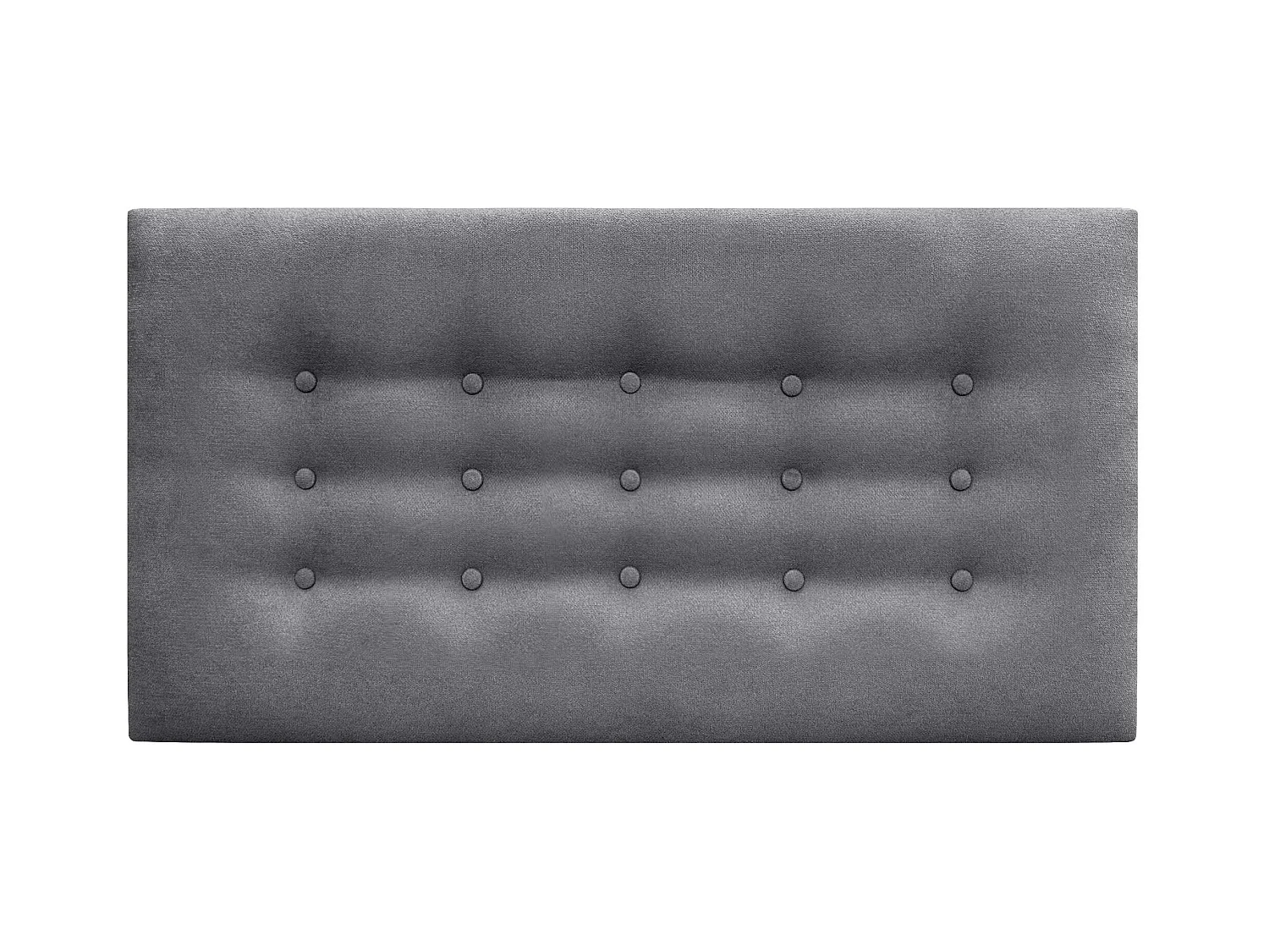 DHOME Kopfteil de Stoff ACUALINE mit 3 Knopfreihen und Beinen gepolstertes luxuriöses Bettkopfteil (Gris Ceniza, 105cm)