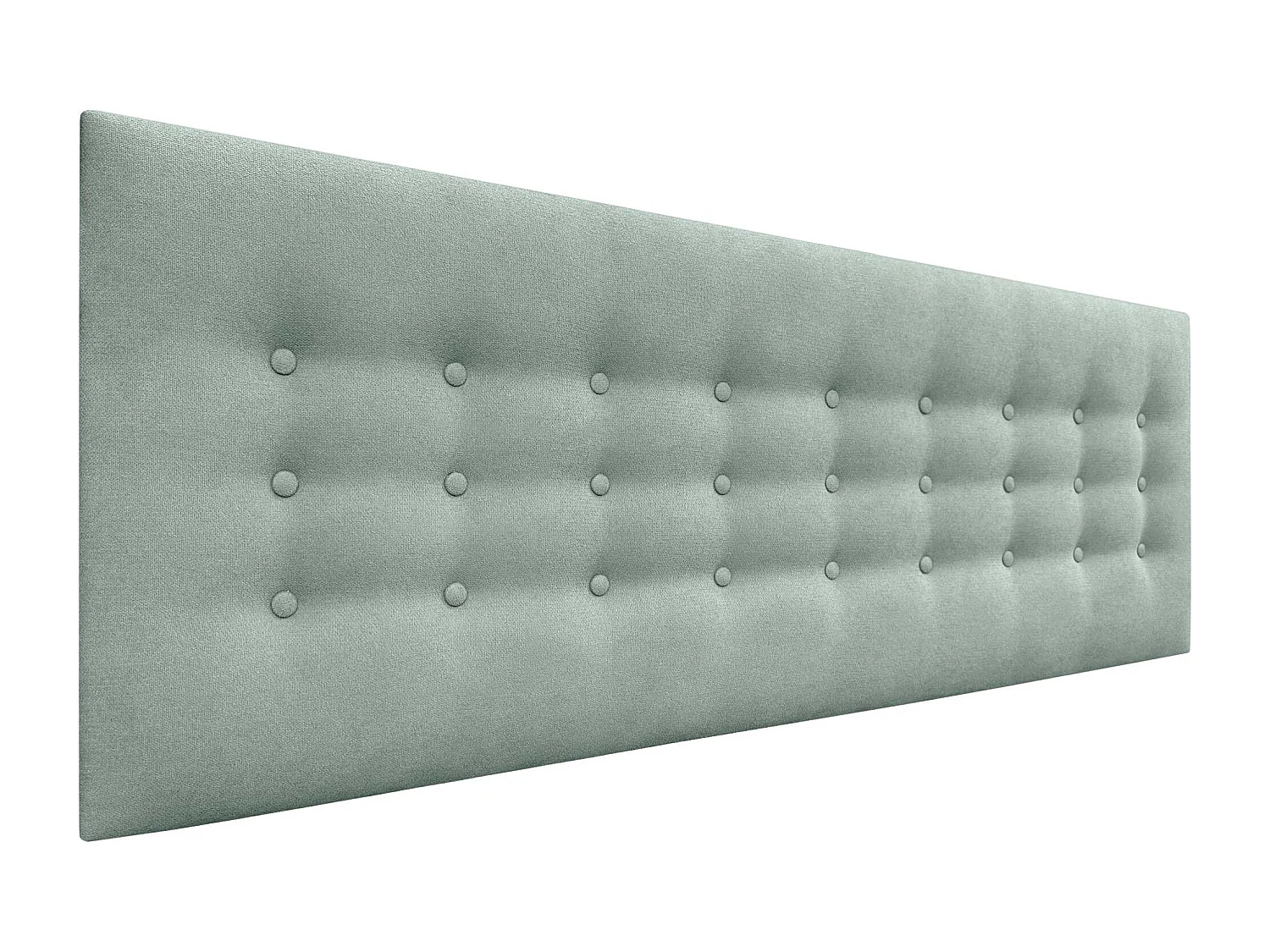 DHOME Tête de Lit en Tissu ACUALINE avec 3 Rangées de Boutons Tête de Lit Capitonnée de Luxe (Vert d’eau, 145cm)