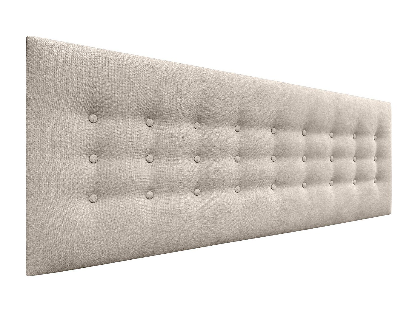 Tête De Lit Milana 160cm En Tissu Beige - Style Romantique Classique, 120cm Hauteur, 8cm épaisseur
