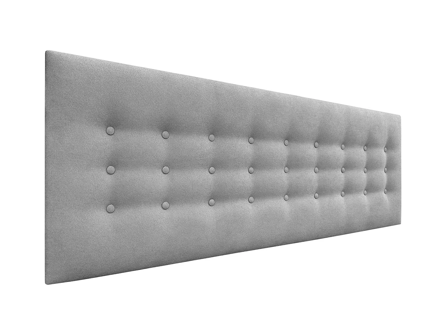 DHOME Testiera in Tessuto ACUALINE con 3 File di Bottoni Testiera Imbottita Letto di Lusso (Grigio, 145cm)