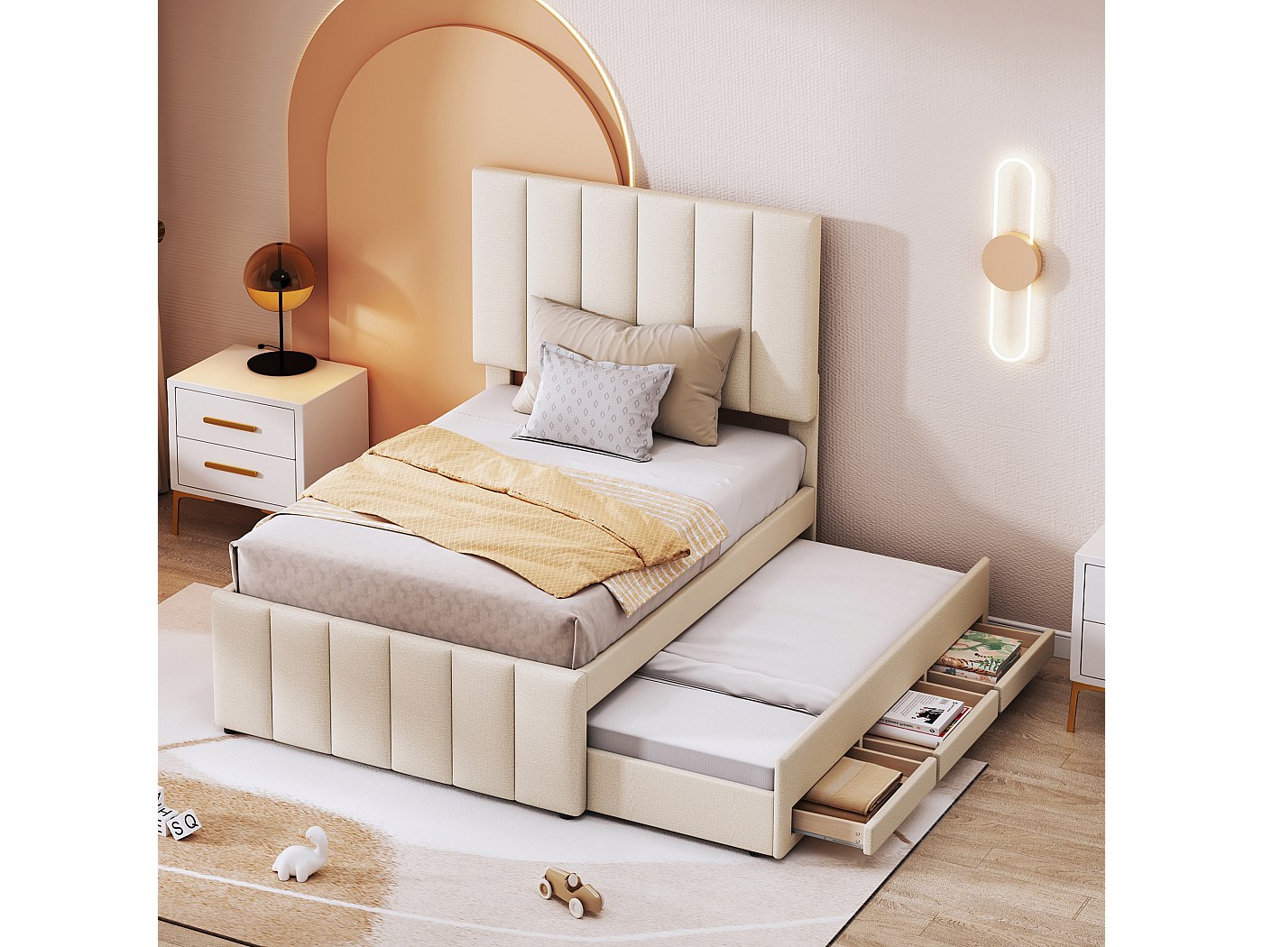 letto-imbottito-per-bambini-90x200-cm-con-letto-estraibile-90x190-cm