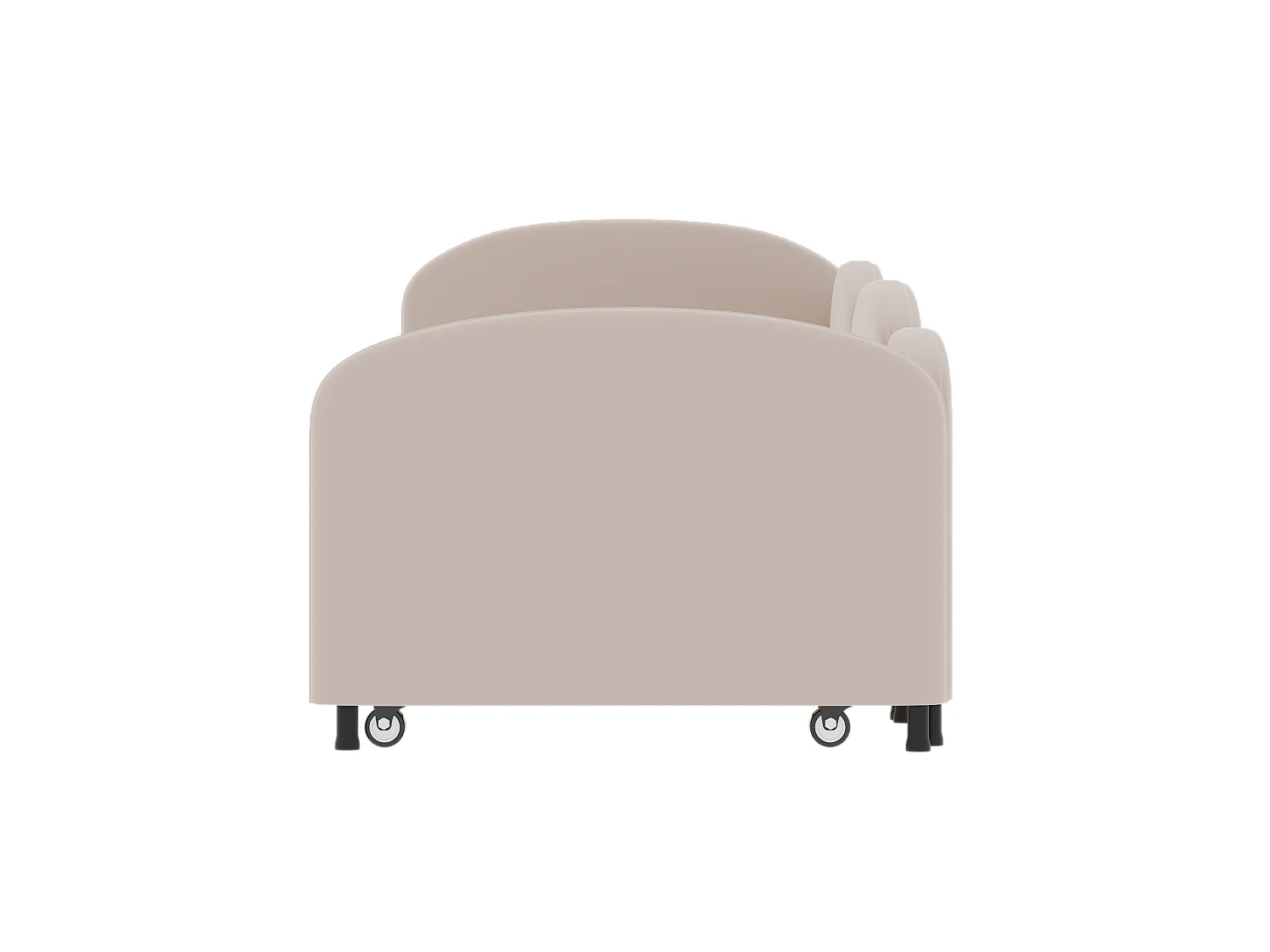 Lit enfant 90x200cm avec lit gigogne en velours, Sommier à lattes, sans matelas, rose clair