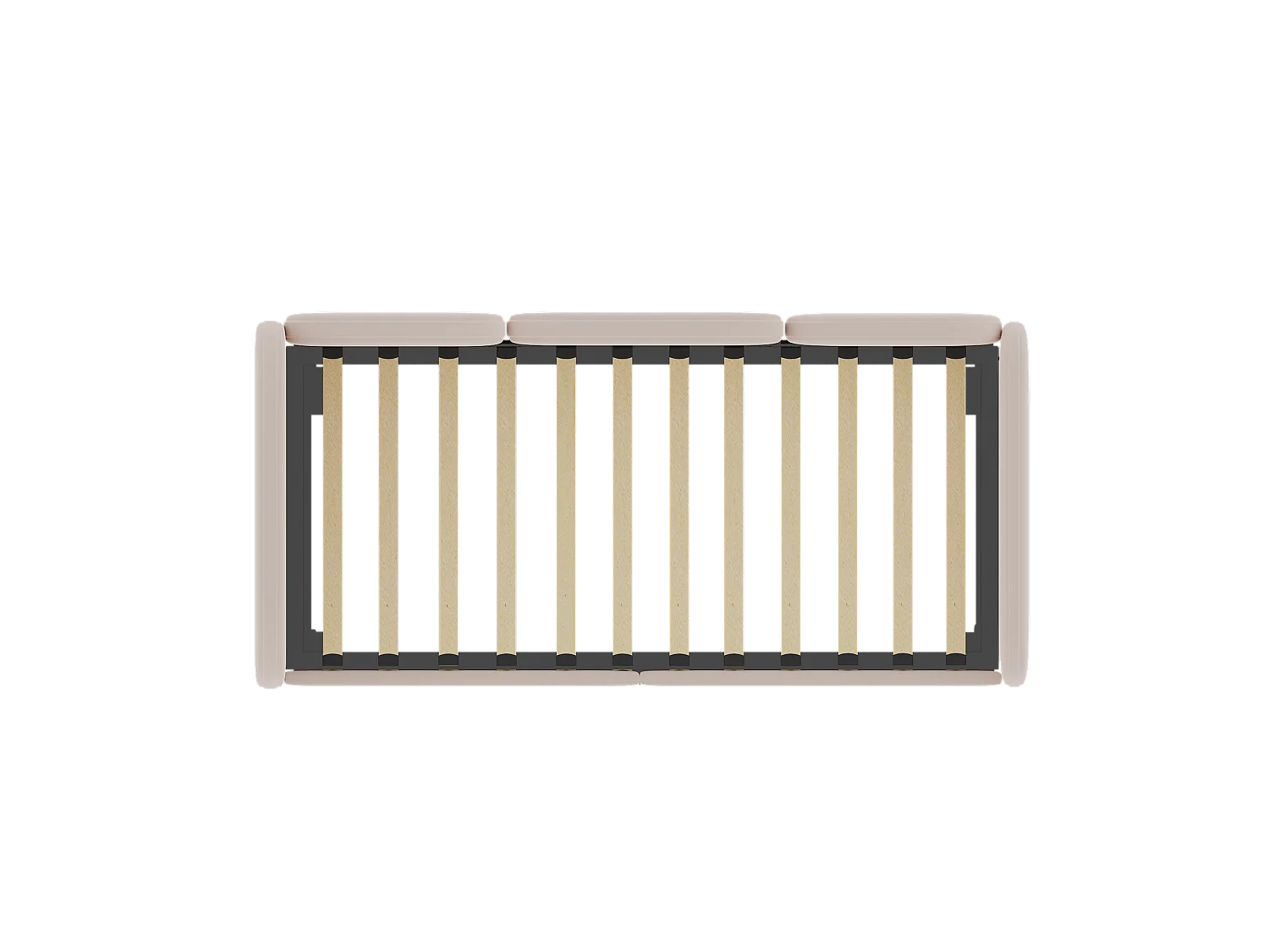 Lit enfant 90x200cm avec lit gigogne en velours, Sommier à lattes, sans matelas, rose clair