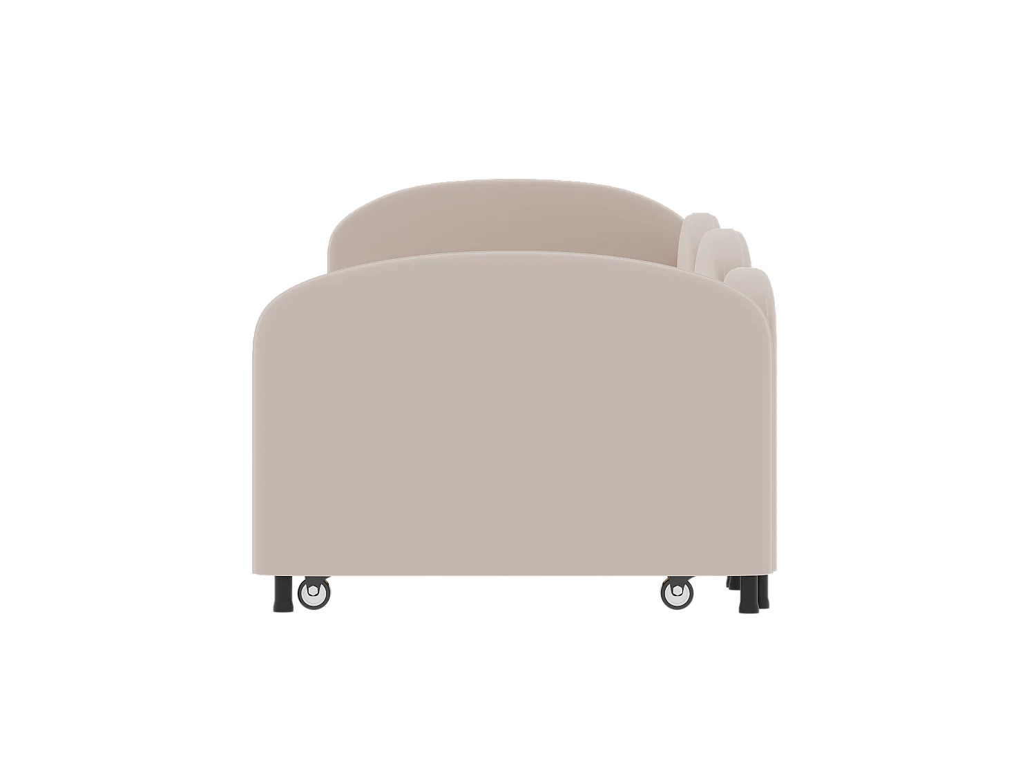 Lit enfant 90x200cm avec lit gigogne en velours, Sommier à lattes, sans matelas, rose clair