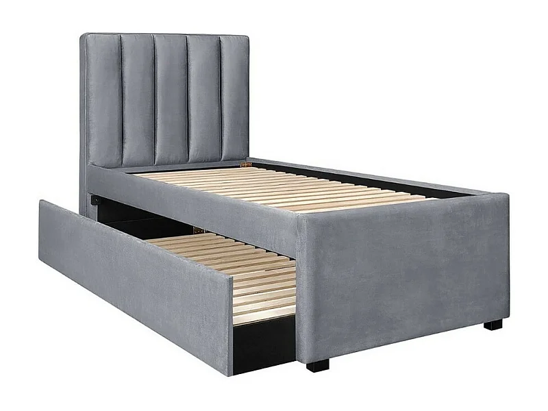 Letto a scomparsa grigio 90 x 200 cm con rete a doghe Tom